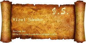 Vizel Sándor névjegykártya