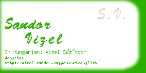sandor vizel business card